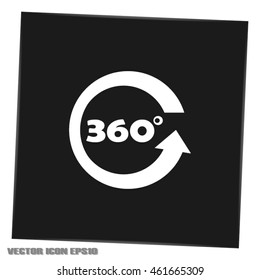 Angle 360 degrees sign icon vector illustration eps10.