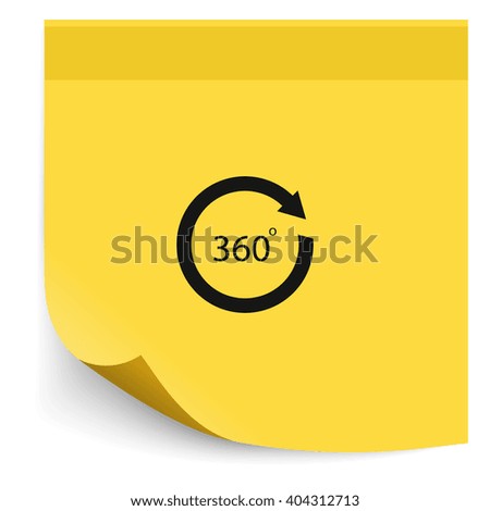 Angle 360 degrees sign icon. Arrow rotate illustration.