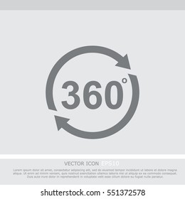 Angle 360 Degrees Vector Icon