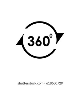 Angle 360 degrees vector icon