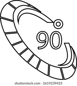 Ícone de ângulo de 90 graus , ícones de grau de rotação Vetor plano, símbolo de seta de 90 radianos de ângulo matemático geométrico, isolado no plano de fundo transparente, usado para aplicativo móvel, página da Web ou interface do usuário