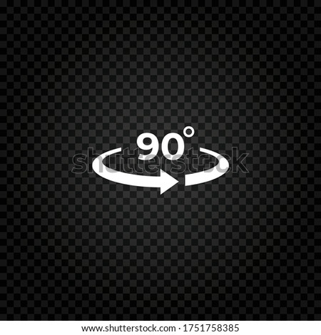 Angle 90 degrees icon.90 degrees rotation symbol