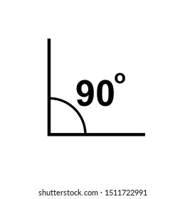 angle 90 digrees black vector svg