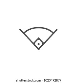angle in baseball icon. Elements of web icon. Premium quality graphic design icon. Signs and symbols collection icon for websites, web design, mobile app on white background