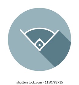 angle in baseball icon in Flat long shadow. One of web collection icon can be used for UI/UX