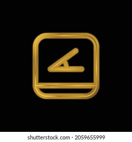 Winkeltasten, goldenes Metallic-Symbol oder Logo, Vektorgrafik