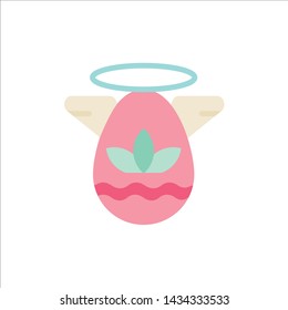 Angle, Celebration, Easter, Protractor  Flat Color Icon. Vector icon banner Template