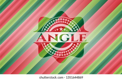 Angle christmas colors emblem.
