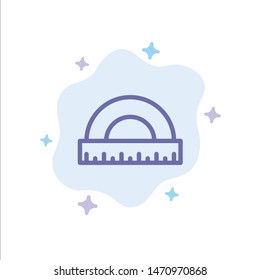 Angle, Construction, Measure, Ruler, Scale Blue Icon on Abstract Cloud Background. Vector Icon Template background