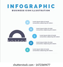 Angle, Construction, Measure, Ruler, Scale Solid Icon Infographics 5 Steps Presentation Background