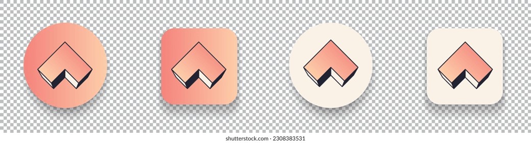Angle (ANGLE) crypto currency logo symbol set isolated on transparent background vector