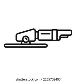 Angle cutter icon outline vector. Grinding tool. Circular electric