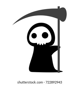 an angle of death with a scythe. vector illustration.