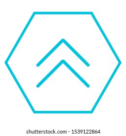 angle double up icon vector