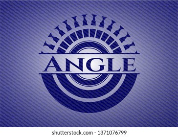 Angle emblem with denim high quality background
