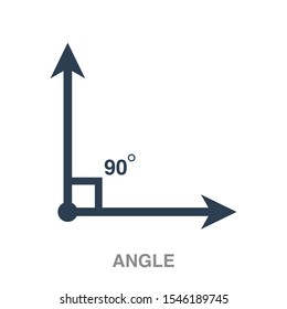 Angle flat icon on white transparent background. You can be used angle icon for several purposes. svg