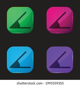Icono del botón de cuatro colores de vidrio