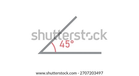 Angle Geometry Symbol in Mathematics. Acute Angle.