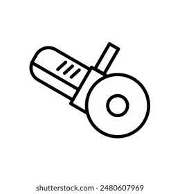 Angle grinder, cutting, tool - vector icon