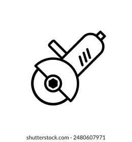 Angle grinder, cutting, tool - vector icon