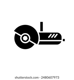 Angle grinder, cutting, tool - vector icon