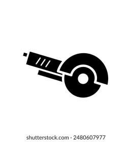 Angle grinder, cutting, tool - vector icon