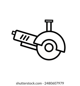 Angle grinder, cutting, tool - vector icon