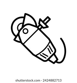 Winkelschleifer freie Konstruktion und Werkzeuge Symbol Vektor Design Illustration