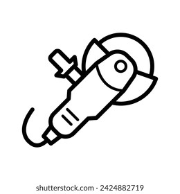 Angle grinder free construction and tools icon vector design illustration