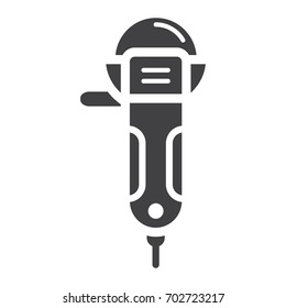 Angle grinder glyph icon, build and repair, cutter sign vector graphics, a solid pattern on a white background, eps 10.