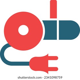Angle Grinder Glyph Two Color Icon For Personal And Commercial Use.

