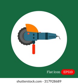 Angle grinder icon, circular saw