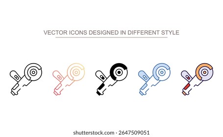 Angle Grinder icon design with white background stock illustration