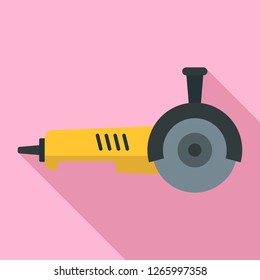 Angle grinder icon. Flat illustration of angle grinder vector icon for web design