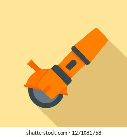Angle grinder icon. Flat illustration of angle grinder vector icon for web design