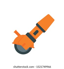 Angle grinder icon. Flat illustration of angle grinder vector icon for web design