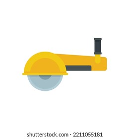 Icono del molino de ángulo. Ilustración plana del icono del vector de grinder angular aislado en el fondo blanco