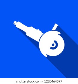 Angle grinder icon with shadow , sign design