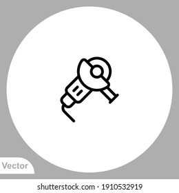 Angle grinder icon sign vector,Symbol, logo illustration for web and mobile
