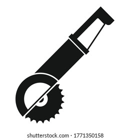 Icono del molino de ángulo. Ilustración simple del icono vectorial de grinder angular para el diseño web aislado en fondo blanco