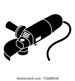 Angle grinder icon. Simple illustration of angle grinder vector icon for web design isolated on white background