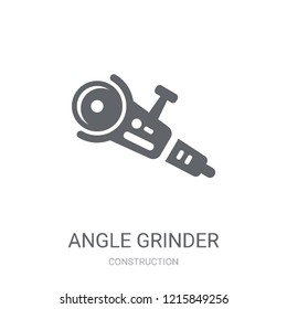 Angle grinder icon. Trendy Angle grinder logo concept on white background from Construction collection. Suitable for use on web apps, mobile apps and print media.