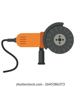 Angle grinder isolated flat vector illustration