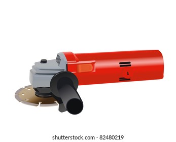 angle grinder isolated over white background