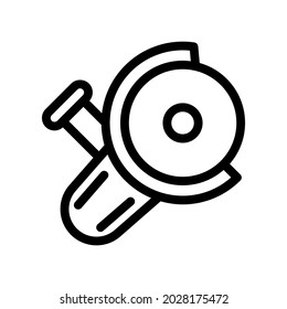 angle grinder line icon illustration vector graphic