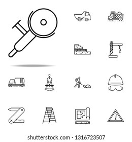 angle grinder outline icon. Construction icons universal set for web and mobile