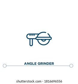 angle grinder outline vector icon. simple element illustration. angle grinder outline icon from editable construction concept. can be used for web and mobile
