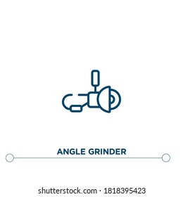angle grinder outline vector icon. simple element illustration. angle grinder outline icon from editable construction concept. can be used for web and mobile
