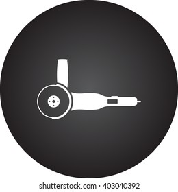 Angle grinder sign simple icon on  background