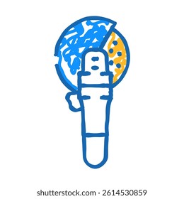 angle grinder tool doodle icon sketch vector. angle grinder tool sign. isolated symbol illustration